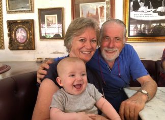 Living gently on the land Heather and Neil Barrett with their grandson Reuben.