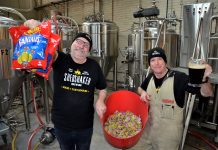 An ale tale fit for fans Jeff Carr and Brad Iles brew up the Fantale Ale at Castlemaine's Shedshaker Brewing in preparation for this month's sold out Bendigo On The Hop festival.