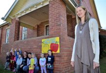 Preschool under pressure Harcourt Preschool educational leader Lisa Gray with committee members Andrea Brasher and Natalie McCarthy and some of the young enrollees at the preschool that is under pressure to find a new home.