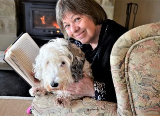 On the write track Bendigo Writers Festival director Rosemary Sorensen - pictured here with Sealy the sealyham terrier - is among the many looking forward to the popular upcoming event.