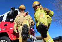 Local brigades step up Gisborne Fire Brigade's Berris Saultry and Di Dale are just two of the local firefighters stepping up for the Melbourne Firefighter Stair Climb and are calling on the community to support the cause.