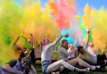 Colour runs riot Students at Castlemaine Secondary College enjoy last Thursday's Colour Run. Photo: Eve Lamb