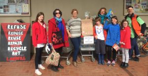 Woodend residents joined in a global day of action on Saturday by holding a plastic attack at their Coles supermarket.