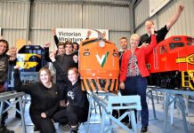 This project was picked! Some of the celebrations on the site of Harcourt's miniature railway project that has been named among the state's Pick My Project winners.