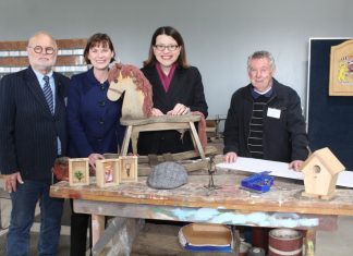 Kyneton Men’s Shed opens its doors Kyneton Men's Shed chair John Mitchell (left) and valued member Bob Grubb were excited to declare the new shed officially open with local MP Mary-Anne Thomas and Minister for Families and Children Jenny Mikakos.