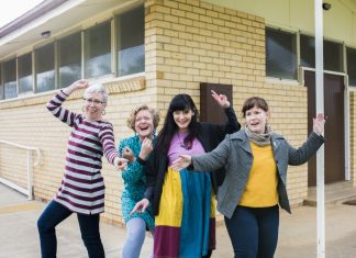 Lose yourself to dance The team behind No Lights No Lycra (L-R Lucy, Julie, Katie and Karine) invite you to join them to dance in the dark at Westend Hall at 8pm on Friday. Photo: Penny Ryan