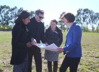 World HQ for Kyneton Rationale founder Richard Parker, Rationale CEO Shamini Rajarethnam, Macedon Ranges Mayor Jennifer Anderson and Member for Macedon Mary-Anne Thomas discussed plans for the new site.