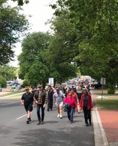 Hundreds of campaigners against the reclassification of the Wombat State Forest marched through Gisborne on Saturday in protest.