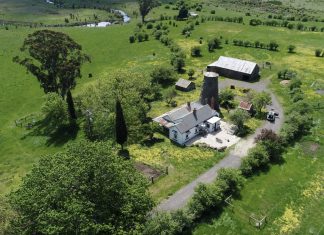 Winds of change Windmill Farm is home to a rare 1850s bluestone windmill, the last of its kind in Victoria.