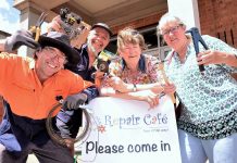A stitch in time Bergen O'Brien, Martin Lafitte, Chris Hooper and Alison Ross get ready for the return of Castlemaine's successful Repair Cafe.