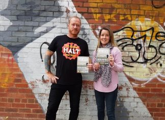 Men unite! Jeremy Forbes of HALT and Kate Coleman of Tasting Fitness invite you to join them for a fun and social men's health night in Kyneton next week. Photo: Henry Coleman and Josh Hall