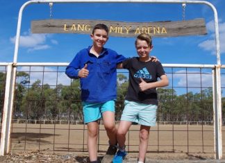 Fun for a cause Lochie Cameron and Xave Mason are looking forward to participating in some of the fun activities including the three-legged race at the Race Ya event at Maldon on March 31.