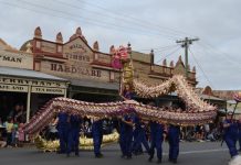 Fun of the fair The Central Victoria Lion Team was among the colourful parade entries that thrilled crowds.