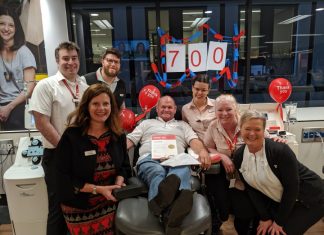 Kyneton local saving lives with 700th blood donation