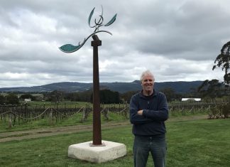 Sculpture in motion at Hanging Rock Winery
