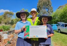 Community effort to restore Woodend Primary School vegie garden