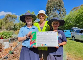 Community effort to restore Woodend Primary School vegie garden