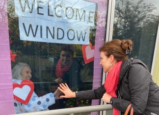 Aged care residents keep in touch with outside world