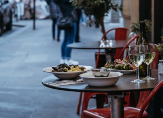 Dining heads outdoors