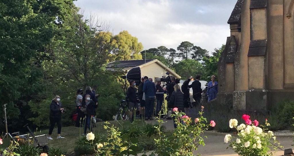 Filming in Fisher Street