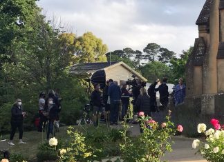 Filming in Fisher Street