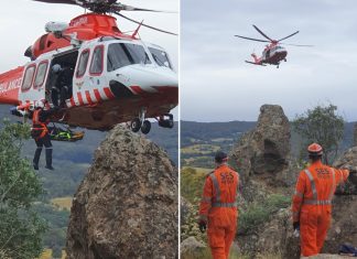 Man airlifted after Hanging Rock fall