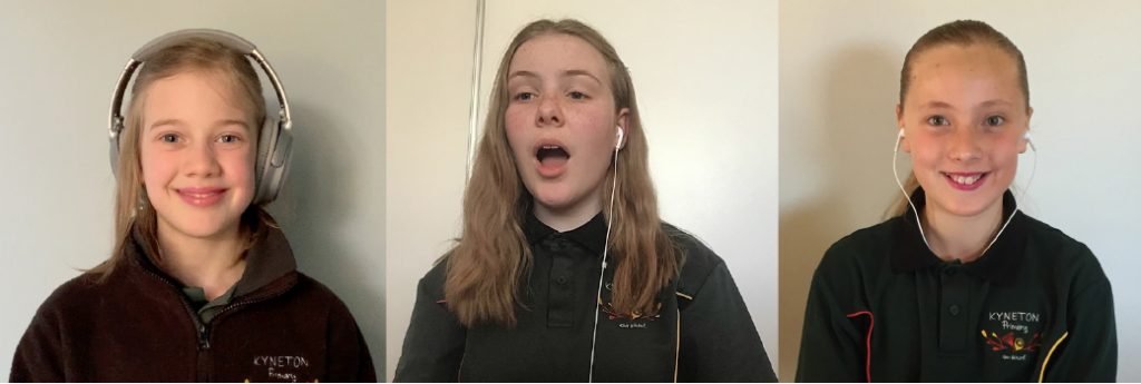 Brave young students sing