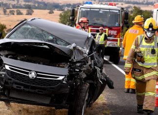 Driver trapped in crash at Taradale