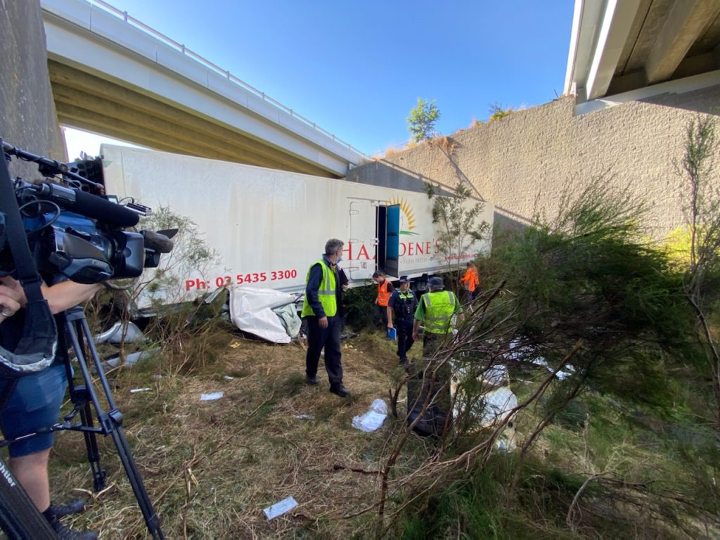 Miracle escape from Taradale truck crash