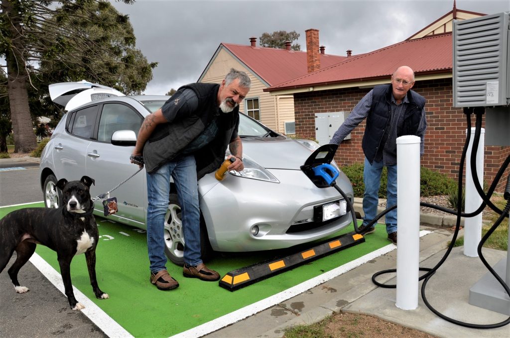 Way of the future… new charge station at Harcourt