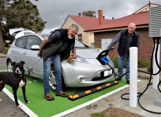 Way of the future… new charge station at Harcourt