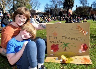 Gas on the nose at climate rally