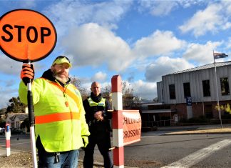 Line crossed at school crossing