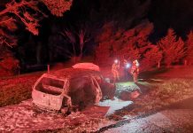 Suspicious car fire at Gisborne