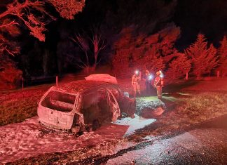 Suspicious car fire at Gisborne