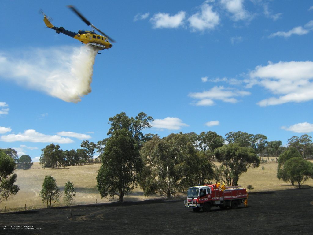 Flare-up reignites grassland blaze