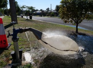 Water mains cleanout