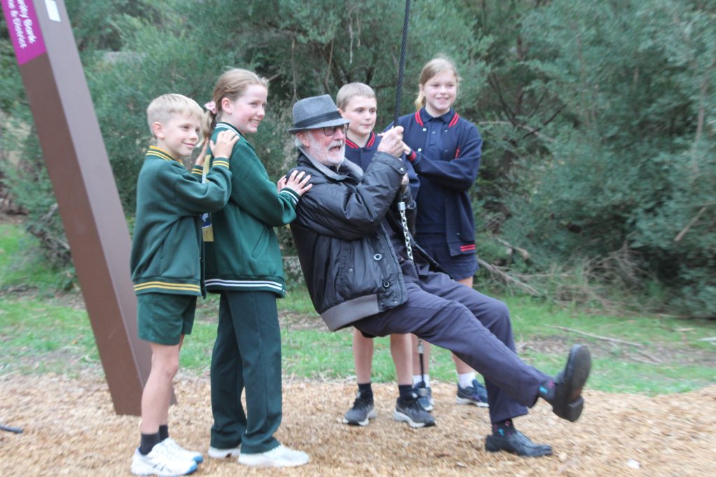 Flying into the park