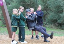 Flying into the park