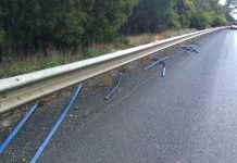 Cars damaged on Calder