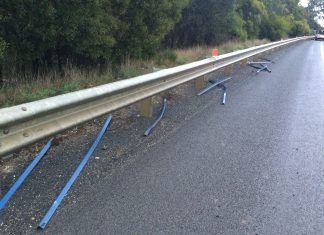 Cars damaged on Calder