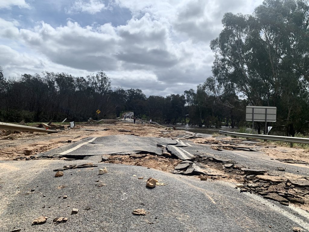 Significant damage to roads