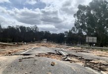 Significant damage to roads