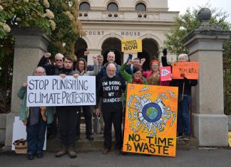 Climate activist in court