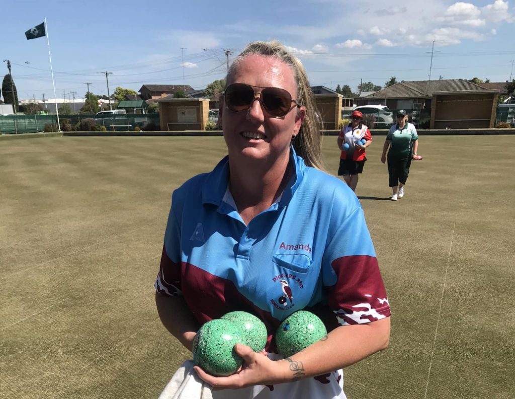Amanda bitten by bowls bug