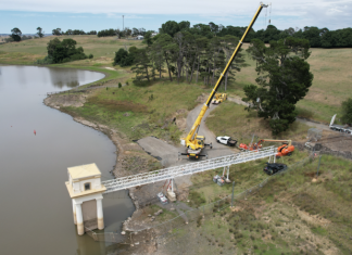 Malmsbury Reservoir bridge under repair