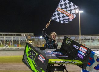 Junior speedway victory