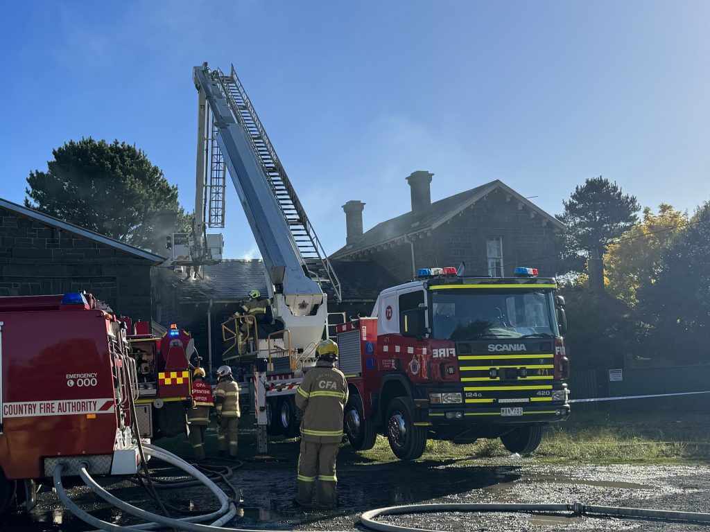 Malmsbury Station blaze
