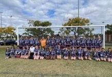 Players celebrate female round