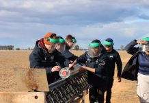 Rocket sparks grassfire